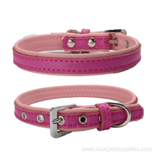 Double Layer Padded Innovative Soft Leather Dog Collar